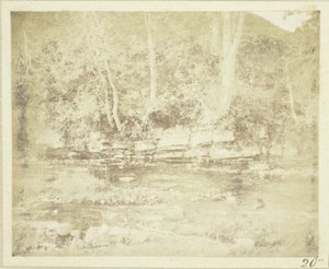 Horská říčka, která teče na úpatí hradu Doune od William Henry Fox Talbot