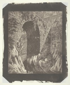Kopie velkého italského tisku, zmenšená ve fotoaparátu od William Henry Fox Talbot
