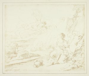 Hagar v poušti od William Henry Fox Talbot