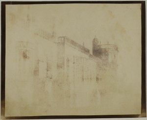 Opatství Lacock, jižní průčelí směrem k Sharingtonově věži od William Henry Fox Talbot