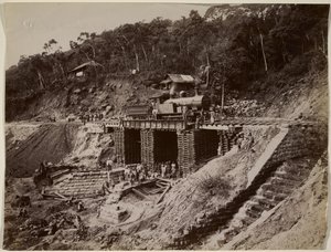 Bez názvu (Železniční stavba) (černobílá fotografie) od William Henry Fox Talbot