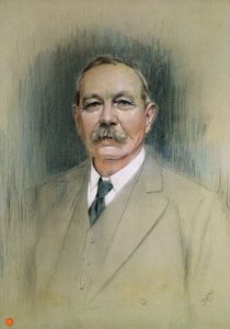 Portrét sira Arthura Conana Doyla (pastel na papíře)