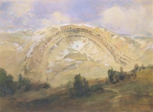 Skládané vrstvy, velký geologický oblouk, Colorado od William Henry Holmes