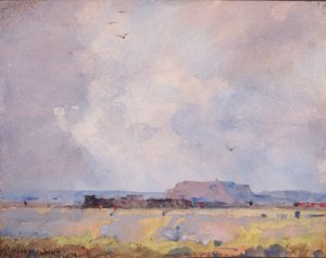 V náhorní zemi, s obydleným Pueble, 1929. od William Henry Holmes