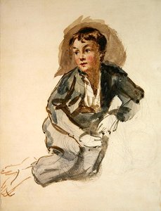 Urchin (tužka a akvarel na papíře) od William Henry Hunt