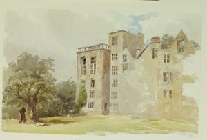 Hardwick Old Hall (akvarel na papíře) od William Henry Hunt