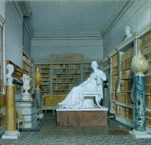 The Old Library, Chatsworth (akvarel na papíře) od William Henry Hunt