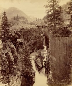Most přes řeku Uncompagre poblíž města Ouray od William Henry Jackson