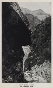 Canyons of Colorado: Clear Creek Canon, The Hanging Rock (č/b foto) od William Henry Jackson