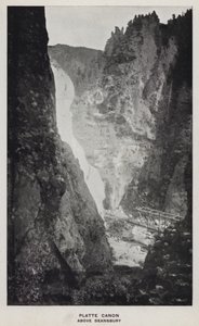 Canyons of Colorado: Platte Canon, Above Deansbury (černobílá fotografie) od William Henry Jackson