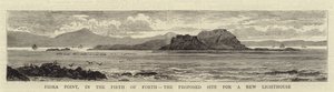 Fidra Point, v Firth of Forth, navrhované místo pro nový maják od William Henry James Boot