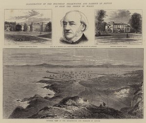 Inaugurace vlnolamu Holyhead a přístavu útočiště HRH princem z Walesu od William Henry James Boot