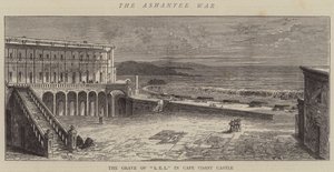 Válka v Ashantee, hrob L E L v hradu Cape Coast od William Henry James Boot
