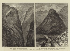 Pohledy na železnici Denver a Rio Grande, Nové Mexiko od William Henry James Boot