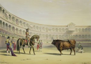 Picador Vyzývání býka, 1865 od William Henry Lake Price