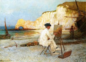 Malíř u moře, kolem roku 1885 (olej na plátně)