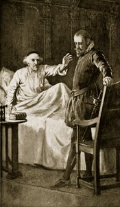 Knox na smrtelné posteli, listopad 1572, ilustrace z 