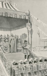 Královna je prohlášena za indickou císařovnu v Dillí od William Henry Margetson