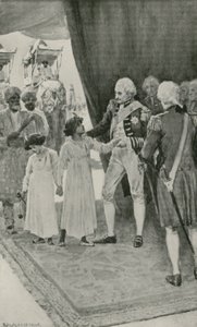Synové sultána Tippu jsou přijati lordem Cornwallisem jako rukojmí od William Henry Margetson