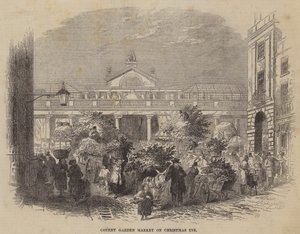 Covent Garden Market na Štědrý den od William Henry Pike