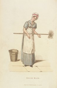 Služka ze „Světa v miniaturách“, 1827 (tisk) od William Henry Pyne