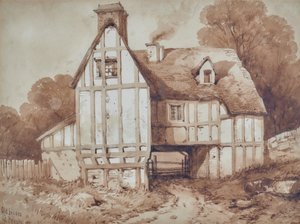 Staré domy v Penshurst, Kent od William Henry Stothard