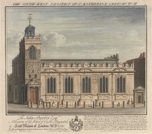 Kostel Southwest Prospect of St. Katherine Cree od William Henry Toms
