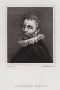 Cornelis Ketel, holandský manýristický malíř (rytina) od William Henry Worthington