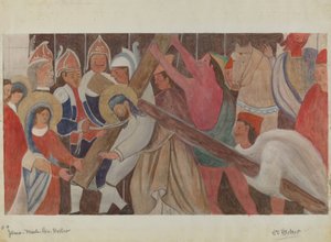 Křížová cesta č. 4: Ježíš se setkává se svou matkou, c. 1936.