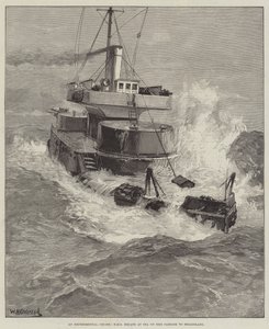 Experimentální plavba, HMS Hecate na moři na její cestě na Helgoland od William Heysham Overend