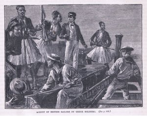 Zatčení britských námořníků řeckými vojáky AD 1850