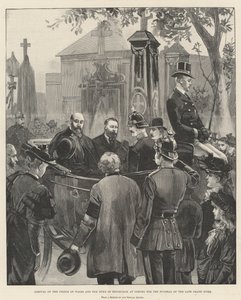Příjezd prince z Walesu a vévody z Edinburghu do Coburgu na pohřeb zesnulého velkovévody