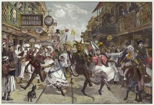 Karneval v Port of Spain, Trinidad od William Heysham Overend