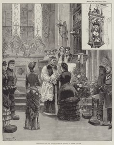 Křest nemluvně vévody z Albany v kostele Esher od William Heysham Overend