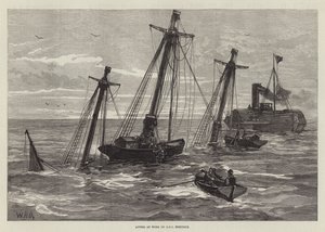 Potápěči při práci na HMS Eurydice od William Heysham Overend