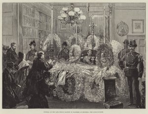 Pohřeb zesnulého prince Baldwina z Flander v Bruselu, ležícím státě