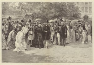 Zahradní slavnost pořádaná princem a princeznou z Walesu v Marlborough House od William Heysham Overend