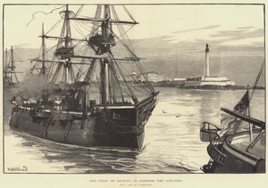 HMS Sultan u Ras-el-Tin neboli majákové pevnosti v Alexandrii