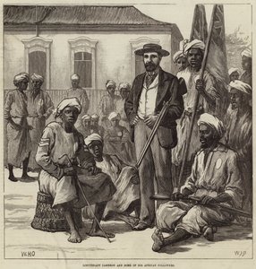 Poručík Cameron a někteří z jeho afrických následovníků