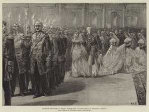 Svatební slavnosti v Berlíně, Fackel-Tanz neboli tanec s pochodněmi na královské svatbě od William Heysham Overend