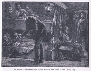 Na palubě emigrantské lodi v době irského hladomoru AD 1846 od William Heysham Overend