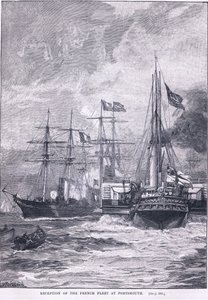 Přijetí francouzské flotily v Portsmouthu 1865 našeho letopočtu