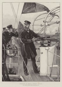 Signalizace na palubě britského Ironcladu od William Heysham Overend