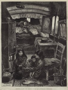 Sketches of Gipsy Life, Interior of Van near Latimer-Road, Notting-Hill od William Heysham Overend