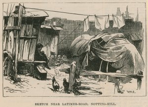 Sketches of Gipsy Life; Skica poblíž Latimer Road, Notting Hill