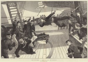 Sling opice! Sketch on Board HMS Inconstant
