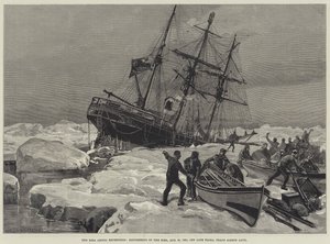 Expedice Eira Arctic Expedition, založení Eira, 21. srpna 1881, u mysu Flora, Země Františka Josefa od William Heysham Overend