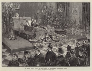Císař odpočívá v Jaspisově sále Friedrichskronského paláce, neděle 17. června.