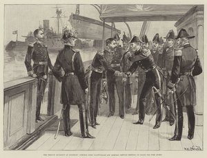 Francouzská eskadra na Spitheadu, setkání admirála lorda Clanwilliama a admirála Gervaise na palubě lodi Fire Queen
