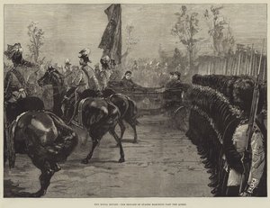 The Royal Review, brigáda stráží pochodující kolem královny
